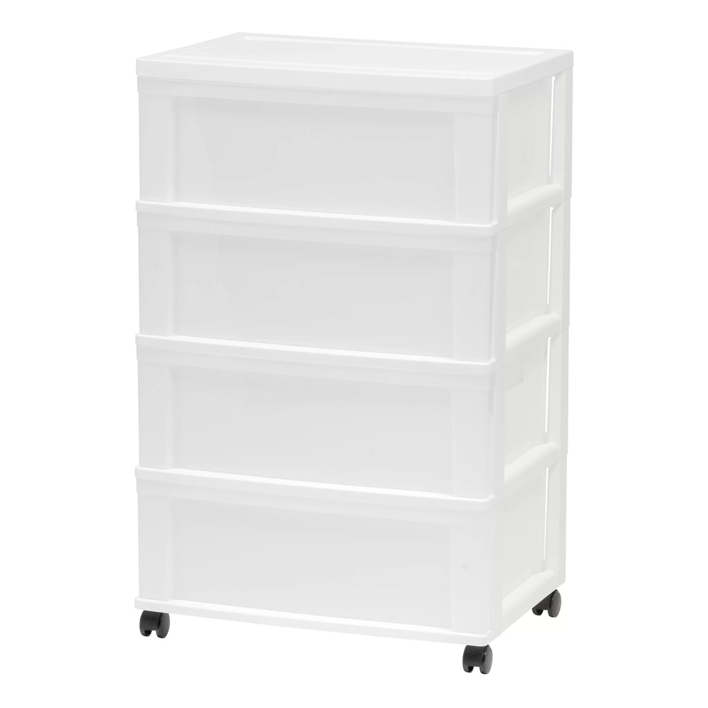 Black Plastic 3 Drawer Storage Cart Set of 2 X529840