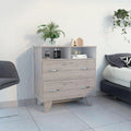 Light Gray White Two Drawer Dresser O696