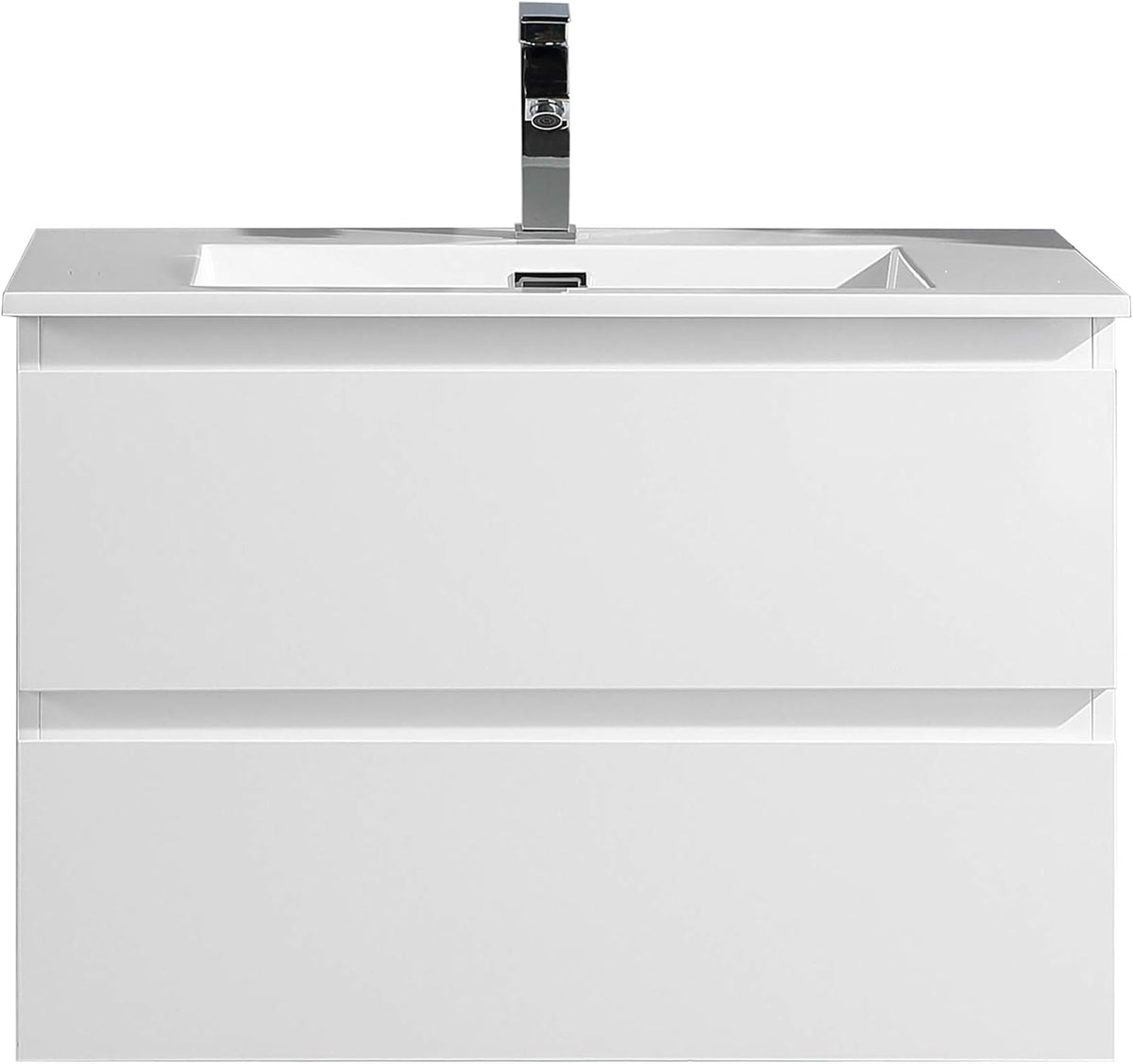 36 Inch Wall Mounted Bathroom Vanity with 2 Drawers and Sink L921