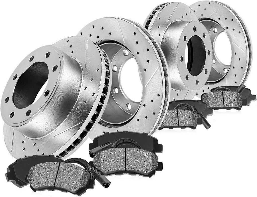 Front and Rear Brake Rotors and Metallic Brake Pads T39744