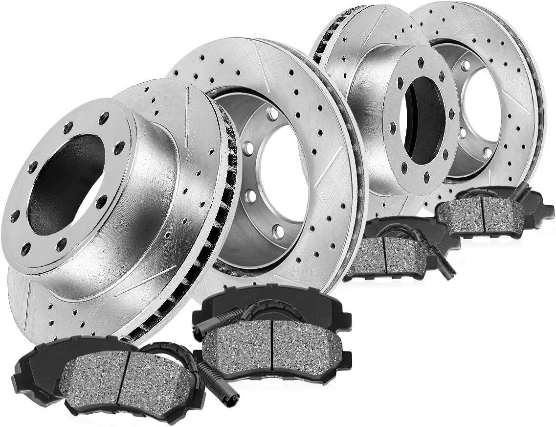 Front and Rear Brake Rotors and Metallic Brake Pads T39744