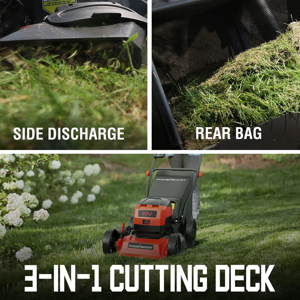 40V 17-inch Cordless Brushless Electric Push Lawn Mower V24931