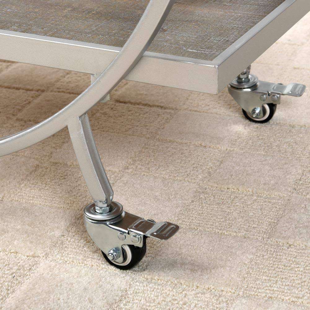 Silver and Gray Bar Cart F78089