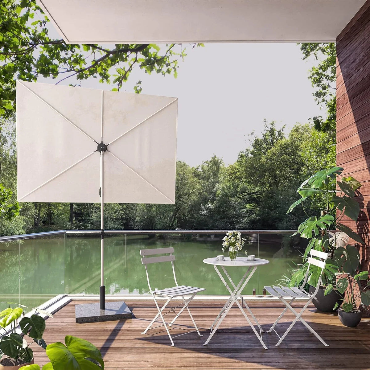 9-Ft Aluminum Patio Umbrella with Tilt & Crank K34453