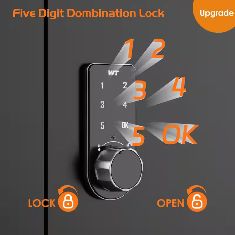 Black Metal Storage Cabinet with Combination Locks I721515