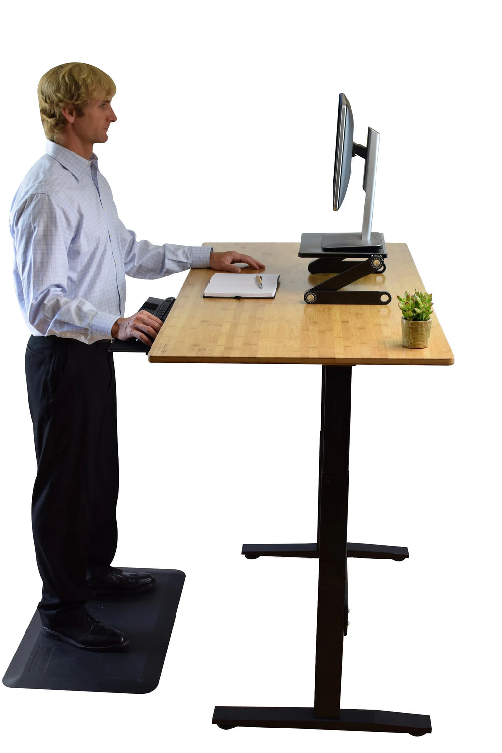Natural Bamboo Dual Motor Adjustable Computer Desk G919