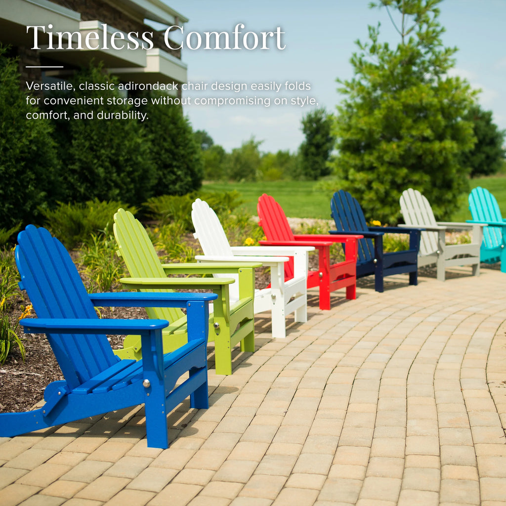 16-Pc Folding Adirondack Chair Set with Ottomans and Side Tables M2967