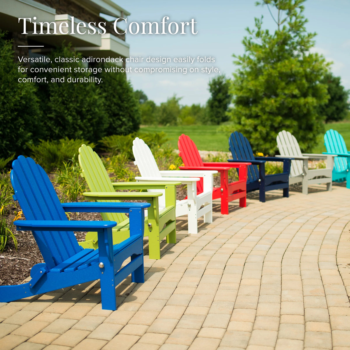 16-Pc Folding Adirondack Chair Set with Ottomans and Side Tables M2967