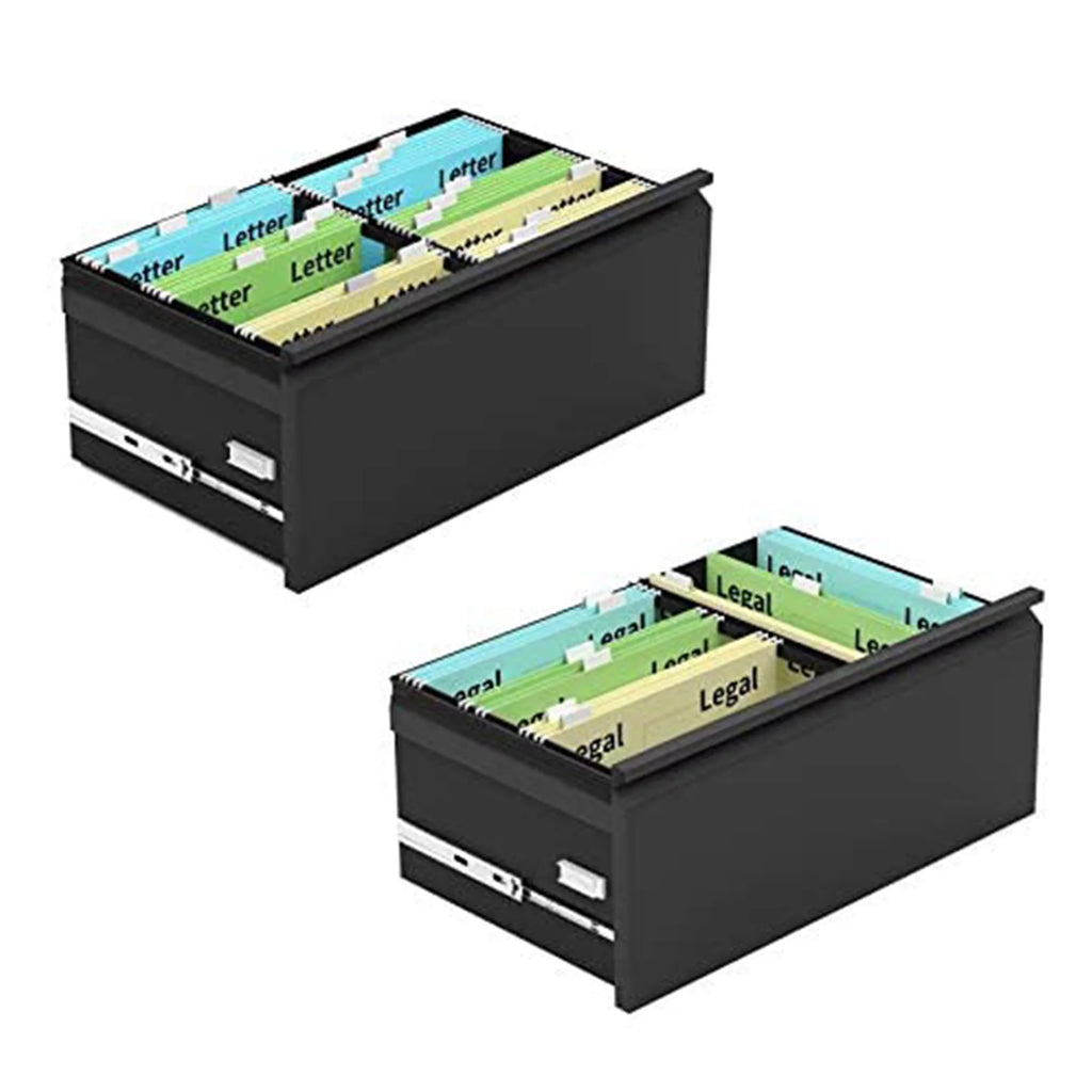 4 Drawer Black File Cabinet with Lock D177009