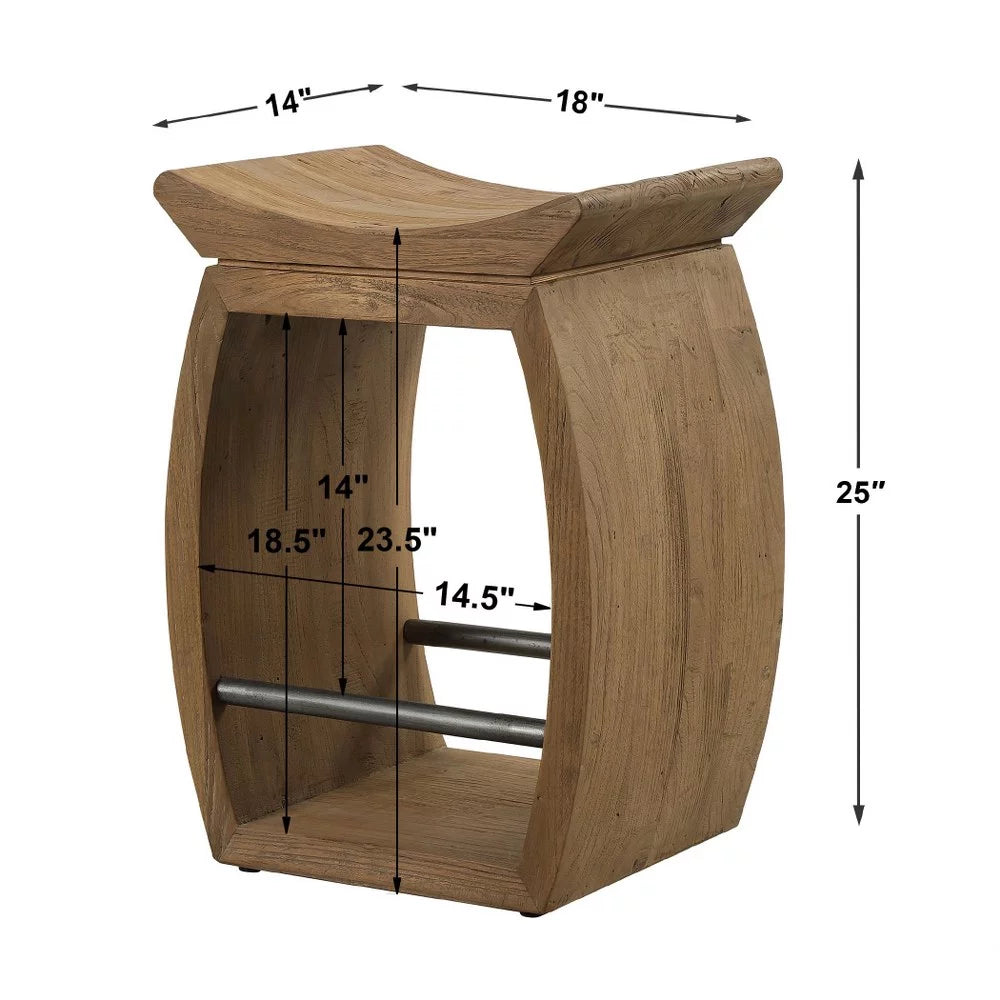 25 inch Modern Wood Counter Stool F2780