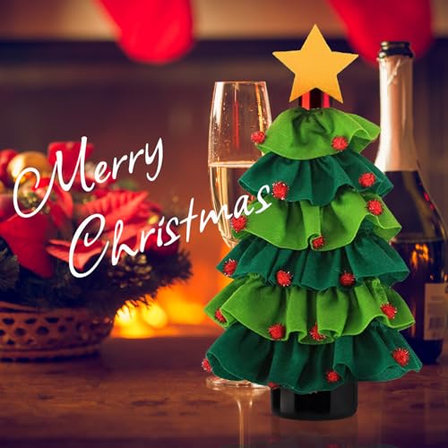 Christmas Tree Wine Bottle Cover Bags V4948