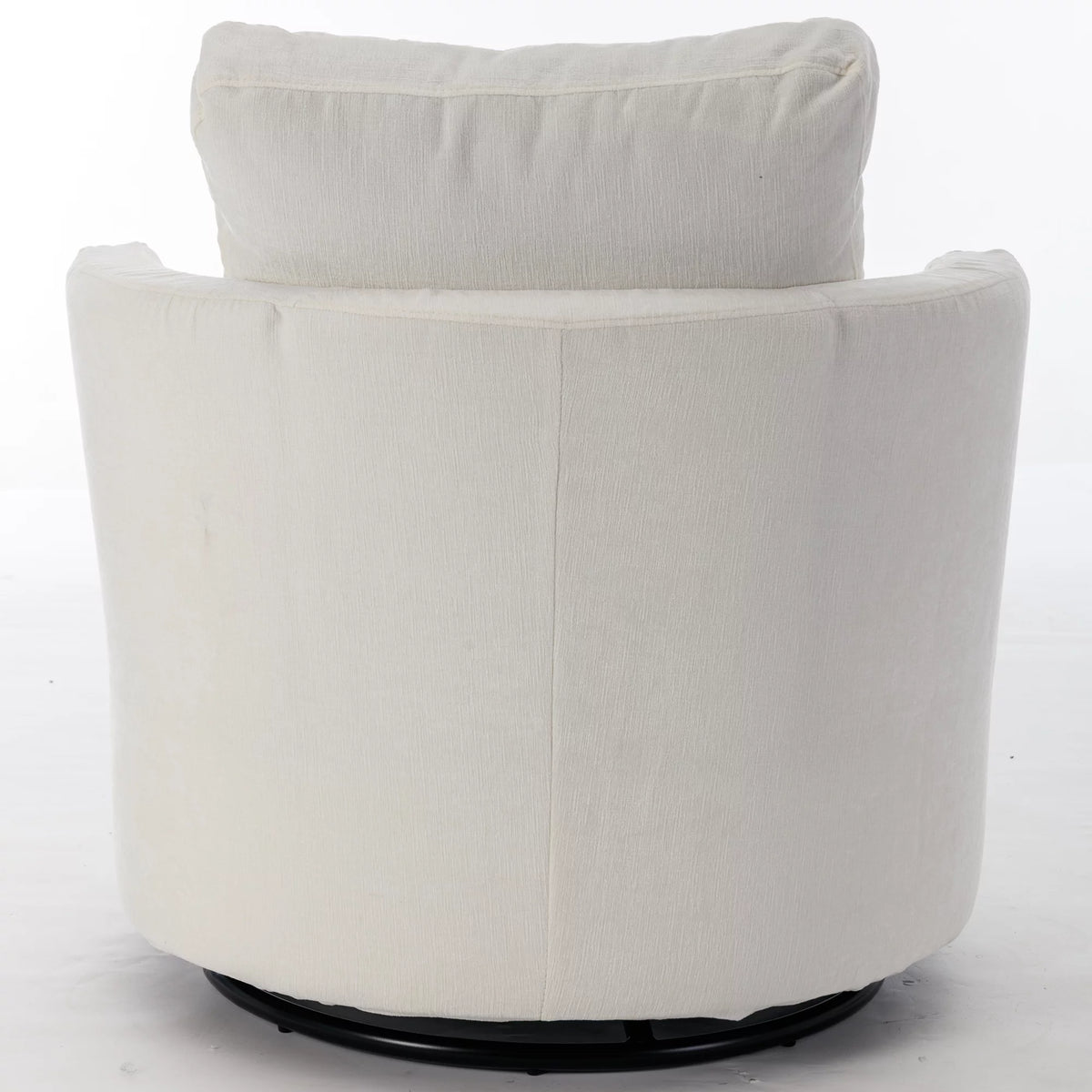Beige Chenille Swivel Barrel Armchair G928933