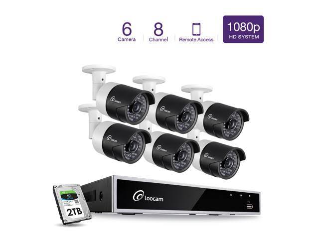 1080p HD 8CH DVR Security Camera System with 2TB Hard Drive O554