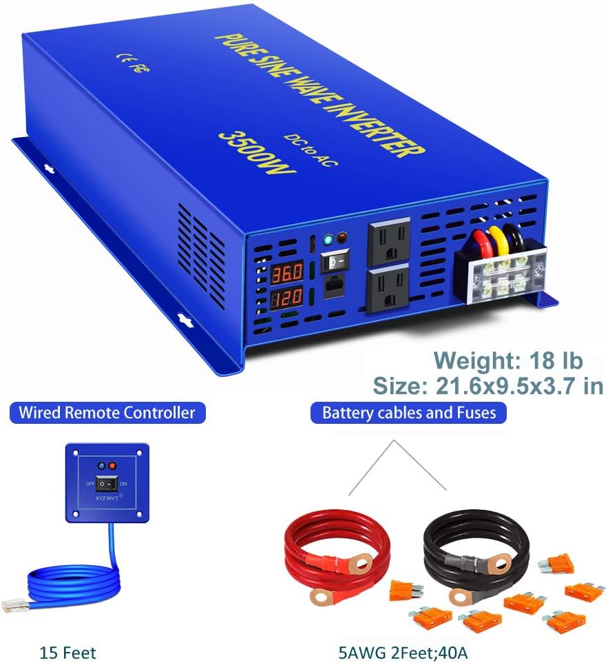 36 Volt 3500W Pure Sine Wave Inverter O653255