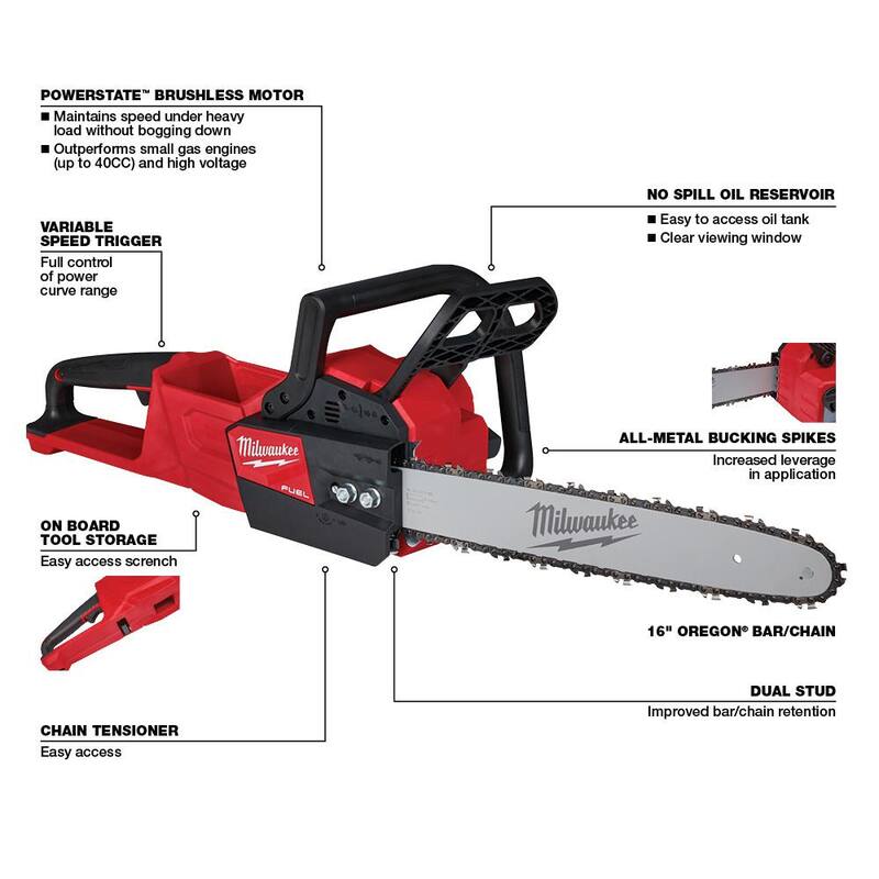 14 in. and 16 in. Cordless Chainsaw Combo Kit T991