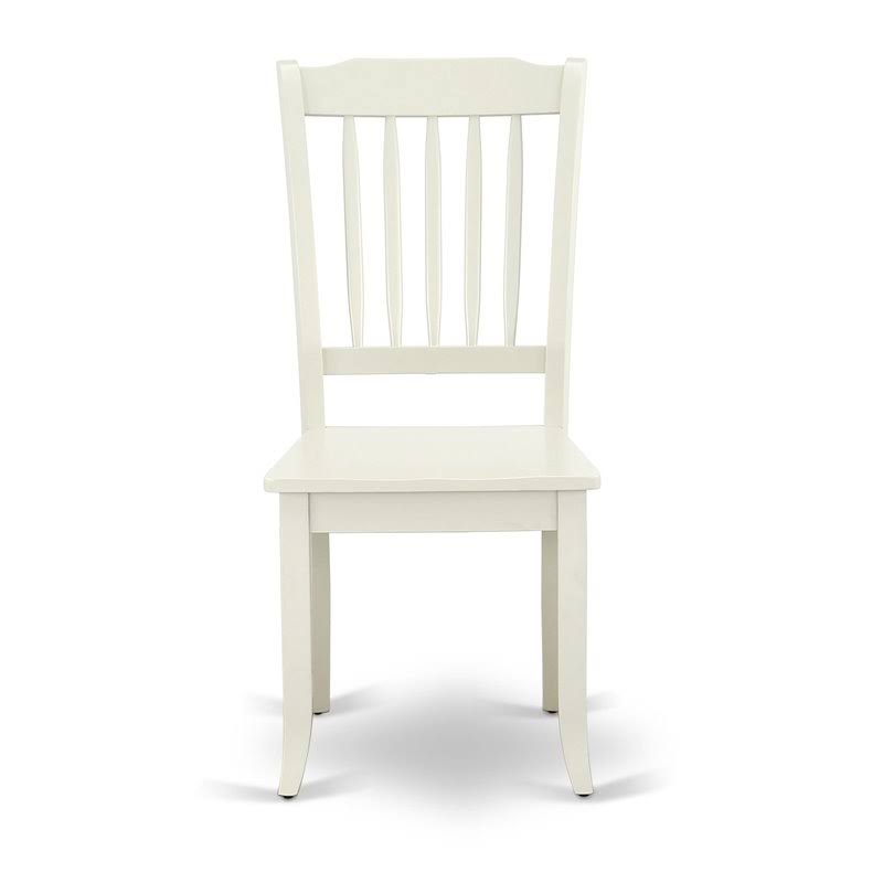 Linen White Slatted Chairs Set of 2 J636