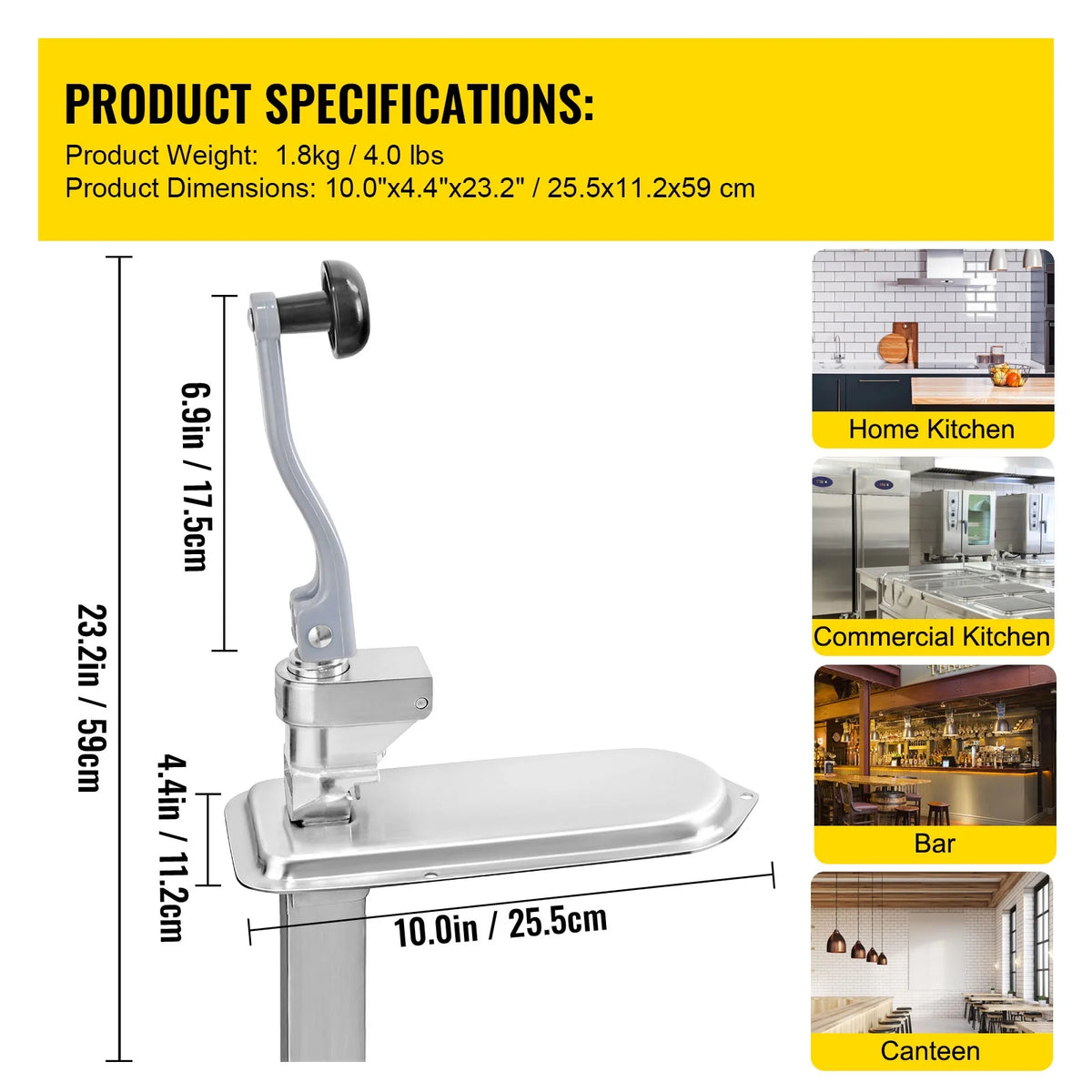 Manual Stainless Steel Can Opener L704