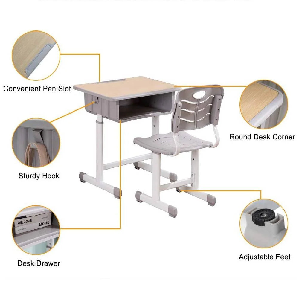 Kids Desk and Chair Set, Height Adjustable P14084