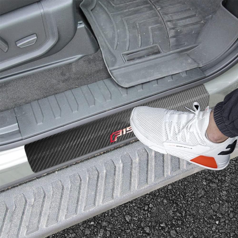 4PCS Leather Door Sill Protector Anti-Scuff Plate Cover B913