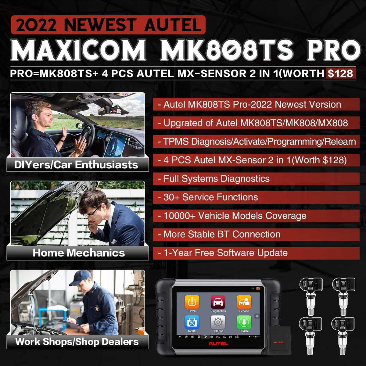 Diagnostic Scan Tool with 4 MX-Sensor P6206