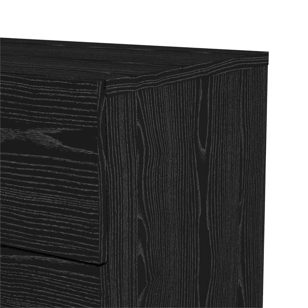 3 Piece Bedroom Set with Dresser and Nightstands in Black Woodgrain Z270277