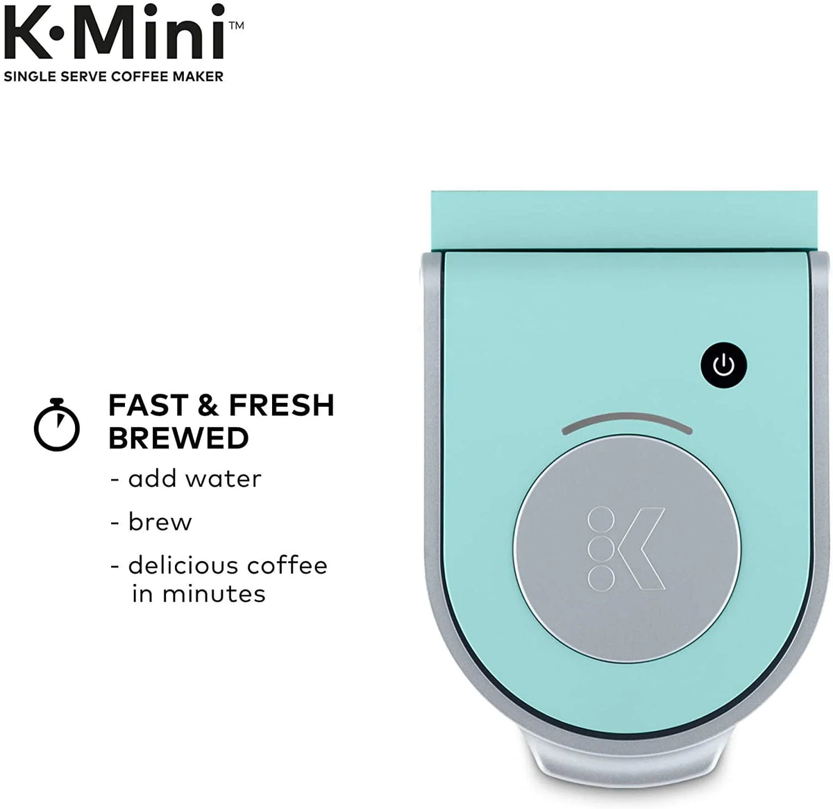 Single Serve Coffee Maker, 6 to 12 Oz. Brew Sizes W96363