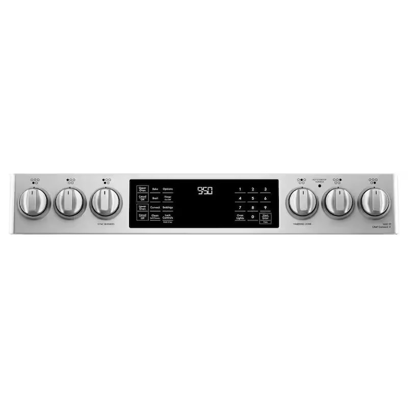6.7 cu. ft. Smart Slide-In Double Oven Induction Range with Convection in Stainless Steel W923854