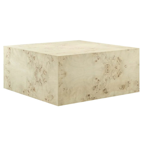 36" Square Burl Wood Coffee Table Q91875