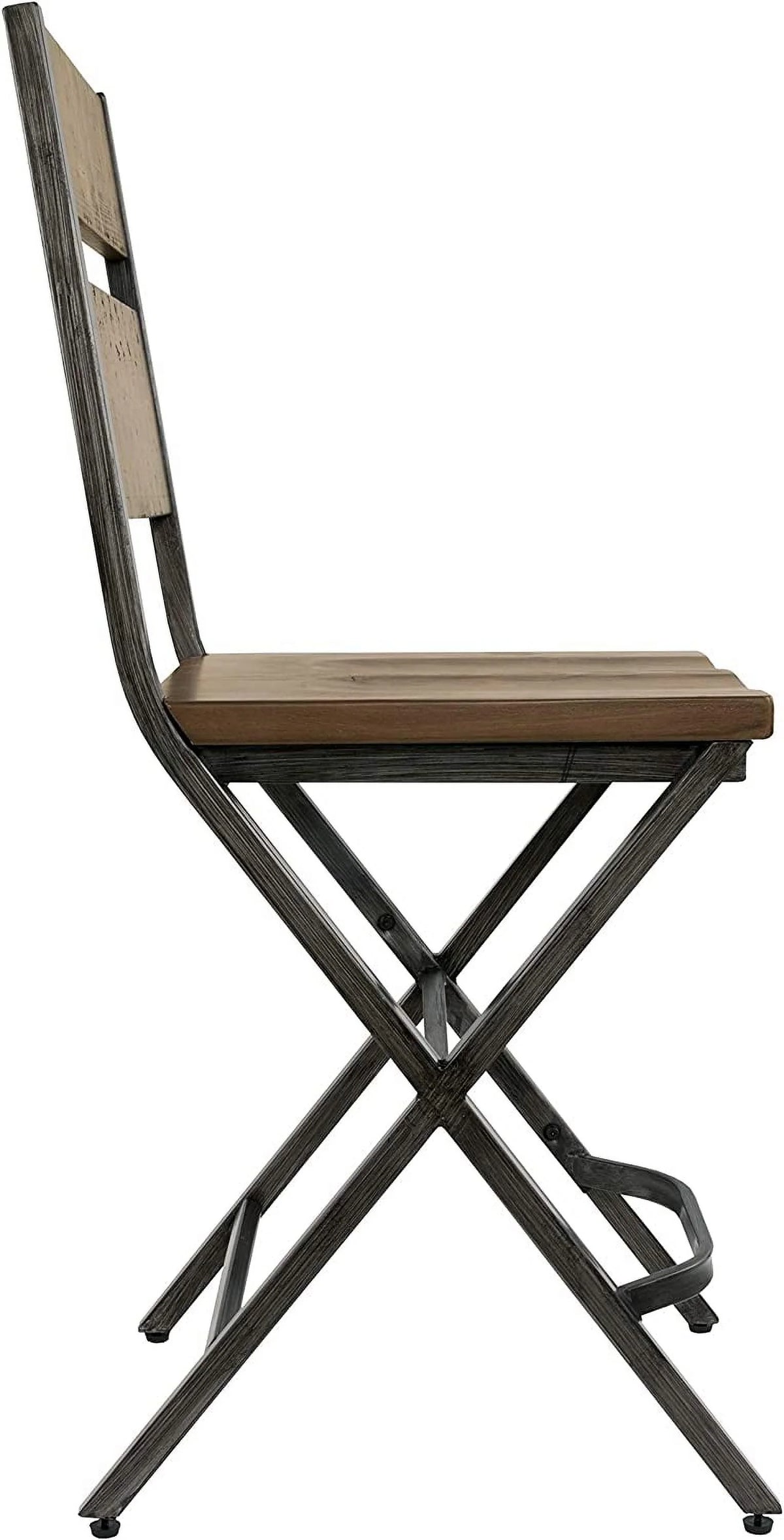 24" Rustic Counter Height Barstool, 2 Count, Brown J798