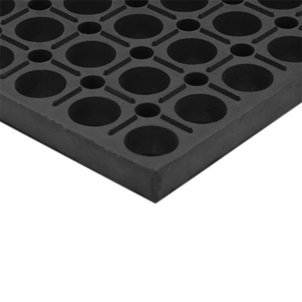 Black Interlocking Anti-Fatigue Anti-Slip Floor Mat C853177