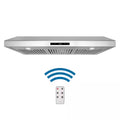 36 in. 500 CFM Ducted Under Cabinet Range Hood with Digital Touch Display and LED Lights in Stainless Steel B81846