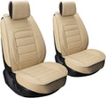 Beige Waterproof Leather Car Seat Covers Full Set Z339666
