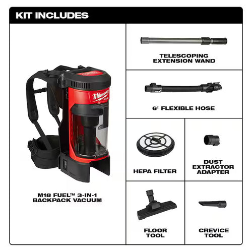 18-Volt Lithium-Ion Cordless 3-in-1 Backpack Vacuum I7256