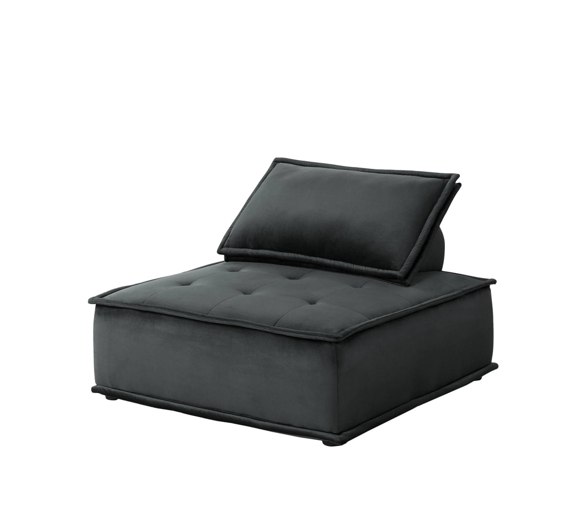 Black Velvet 4 Pc Sectional Sofa N189