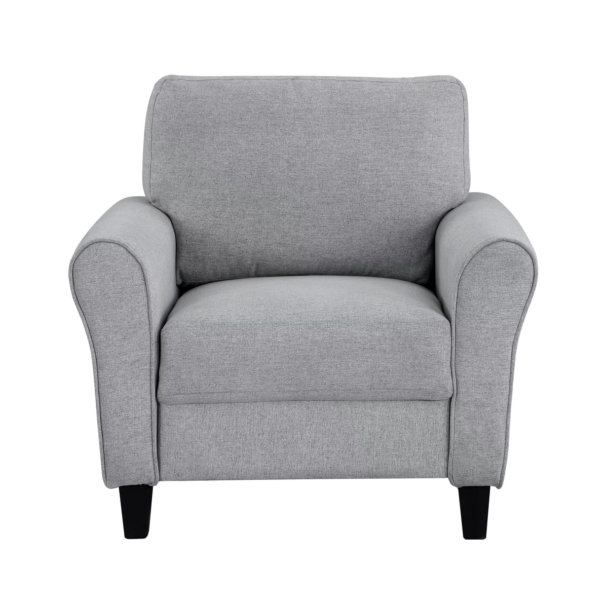 Dark Gray Textured Fabric Upholstered Chair R193