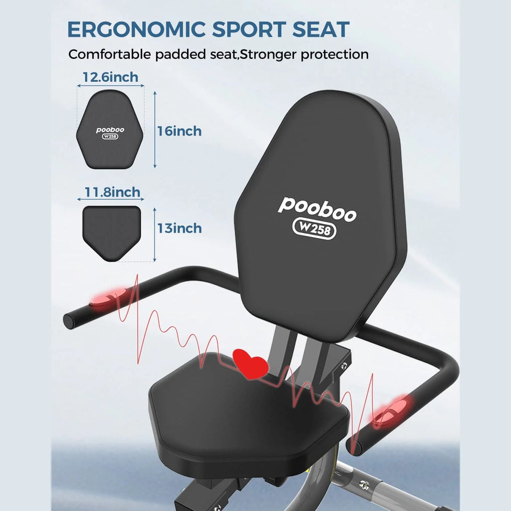 Recumbent Exercise Bike Belt Drive Indoor Cycling Bike J9619