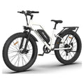 Electric Mountain Bike 750W 48V 13AH Removable Lithium Battery 26" 4.0 inch Fat Tire White O124935