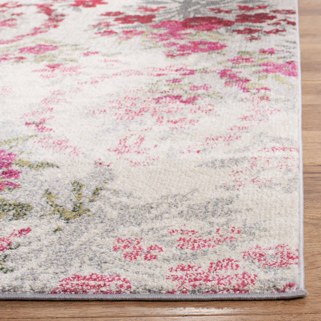Cyan Floral Area Rug E185552