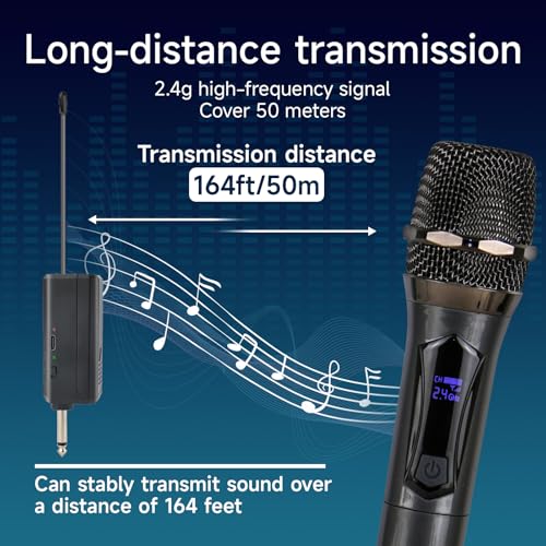 Wireless Karaoke Microphone Rechargeable Handheld D671