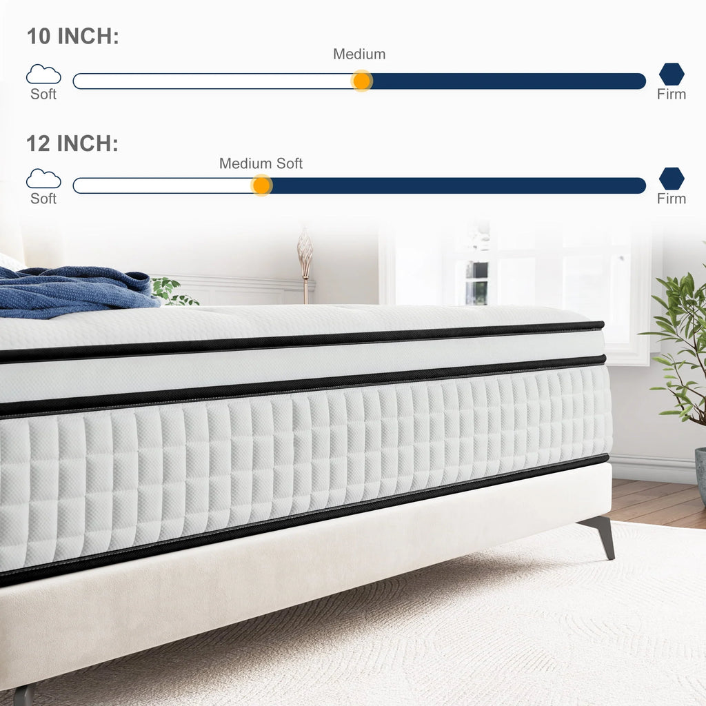 Queen 12 Hybrid Innerspring Gel Memory Foam Mattress Y42558
