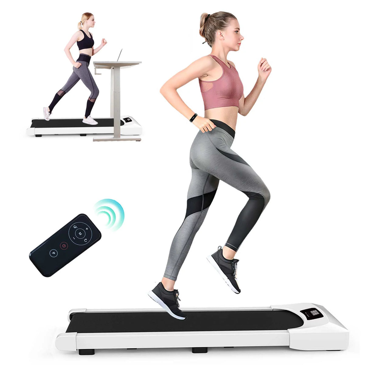 Under Desk Treadmill 245 lb Capacity 4 mph O6055