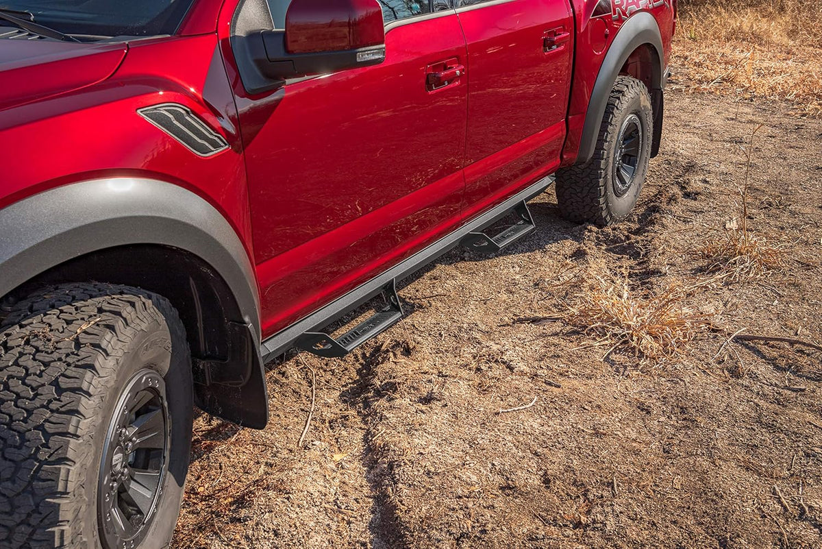 Cab Length Textured Black Running Boards W876