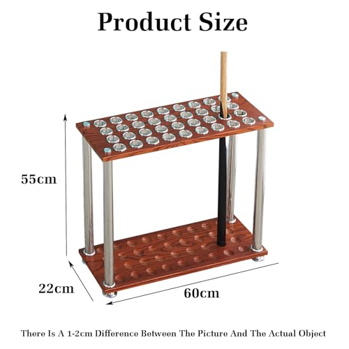 Billiard Cue Stand & Rack Holds 36 Cues Brown X350880