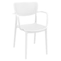 White Outdoor Dining Arm Chair Set of 2 W890328