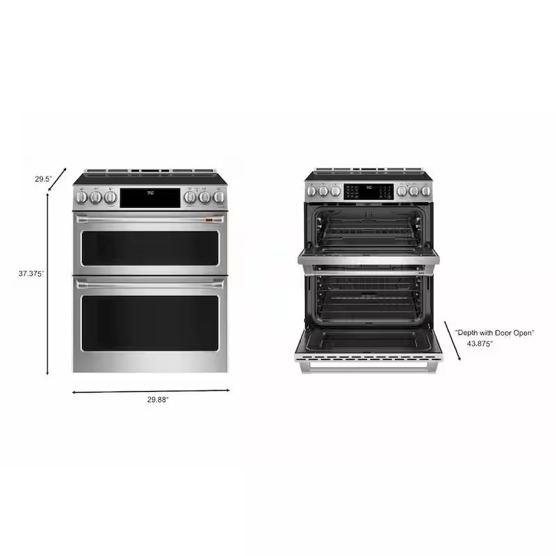 6.7 cu. ft. Smart Slide-In Double Oven Induction Range with Convection in Stainless Steel W923854