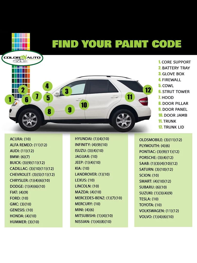 Aspen Green Metallic Base Coat Automotive Paint Aerosol D809779
