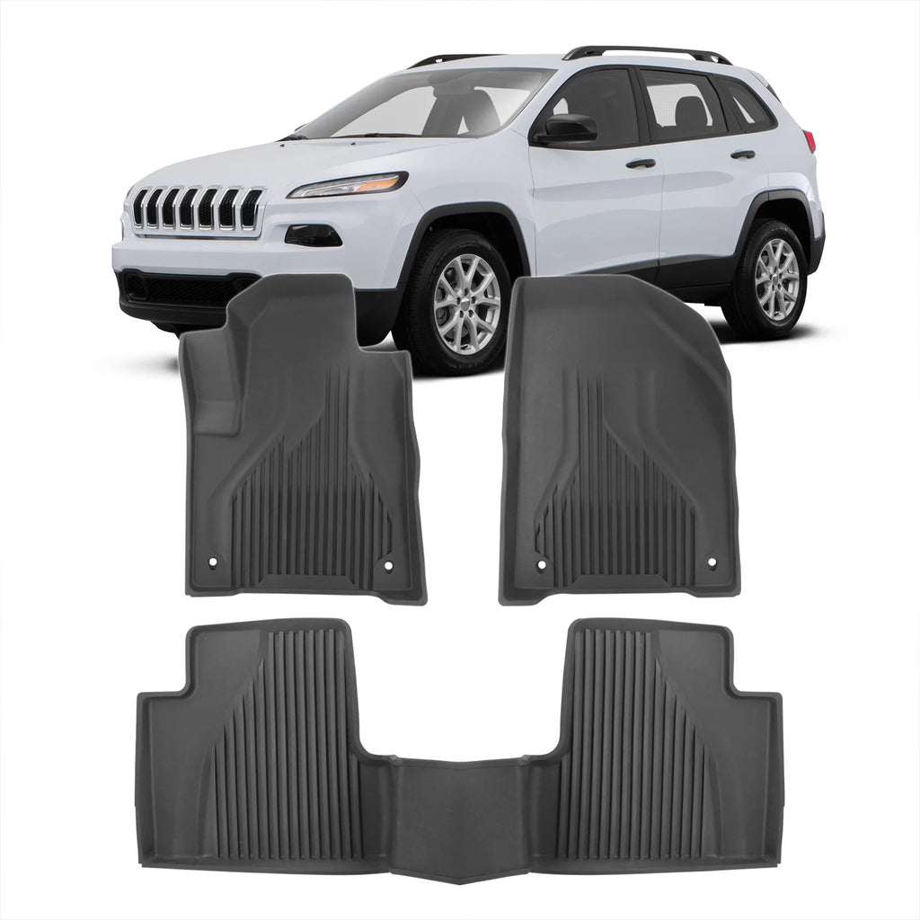 All Weather Heavy Duty Rubber Floor Mats Liner Front & Rear Set Q889