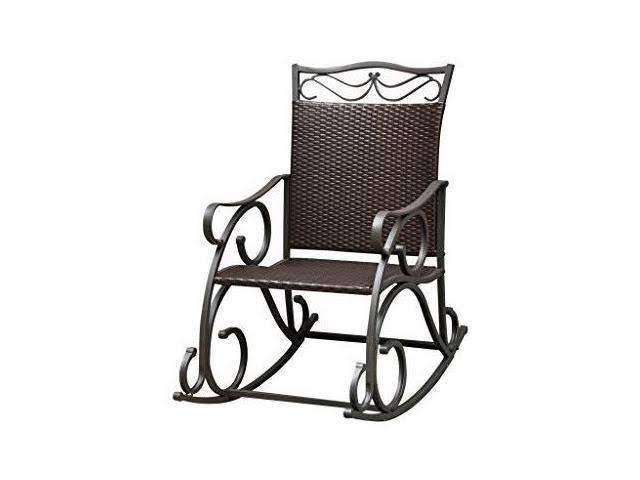 Resin Wicker Steel Rocker C81336