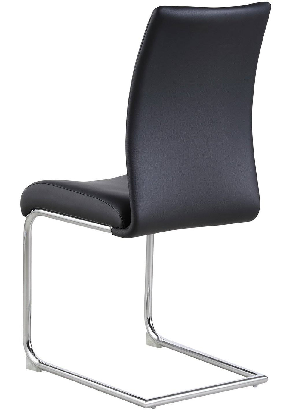 Black Contour Back Cantilever Side Chair Set of 4 D5909