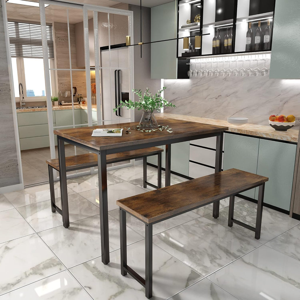 3-Piece Dining Table & Chair Set for 4 People E963